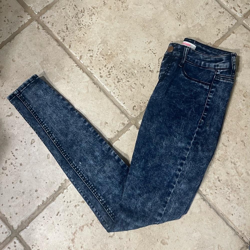 Refuge Blue Washed Look Skinny Jeans size 0